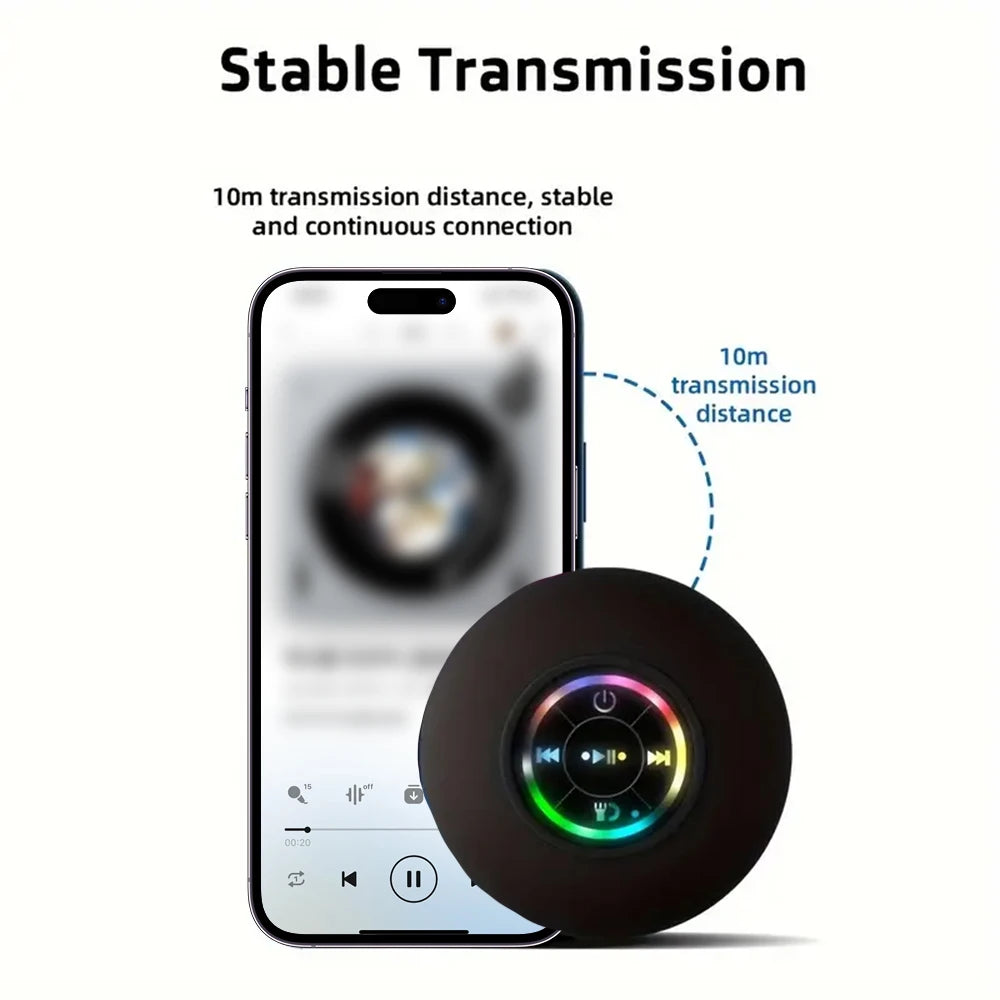 Portable Wireless Bluetooth Speaker LED IPX4 Waterproof Loudspeaker Outdoor