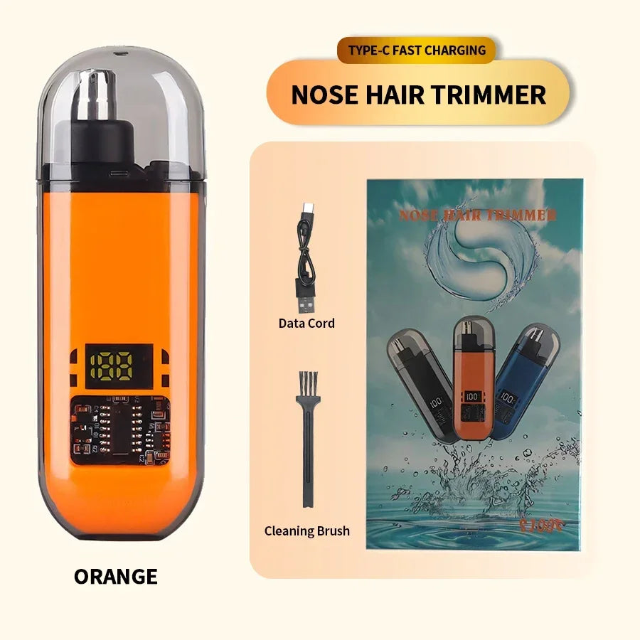 2 In 1 Electric Portable Ear And Nose Hair Eyebrow Trimmer Clipper  For Men