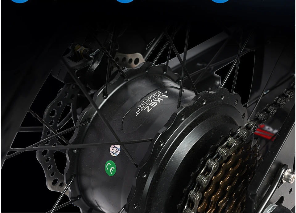 US Stock 1500w 48V Fat Tire Electric Bike Motorcycle Adults Off Road With Removable Dual Battery Mountain All-Terrain Bikes