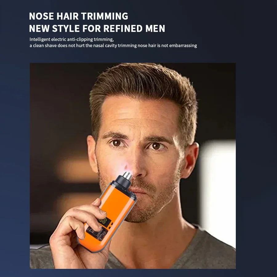 2 In 1 Electric Portable Ear And Nose Hair Eyebrow Trimmer Clipper  For Men