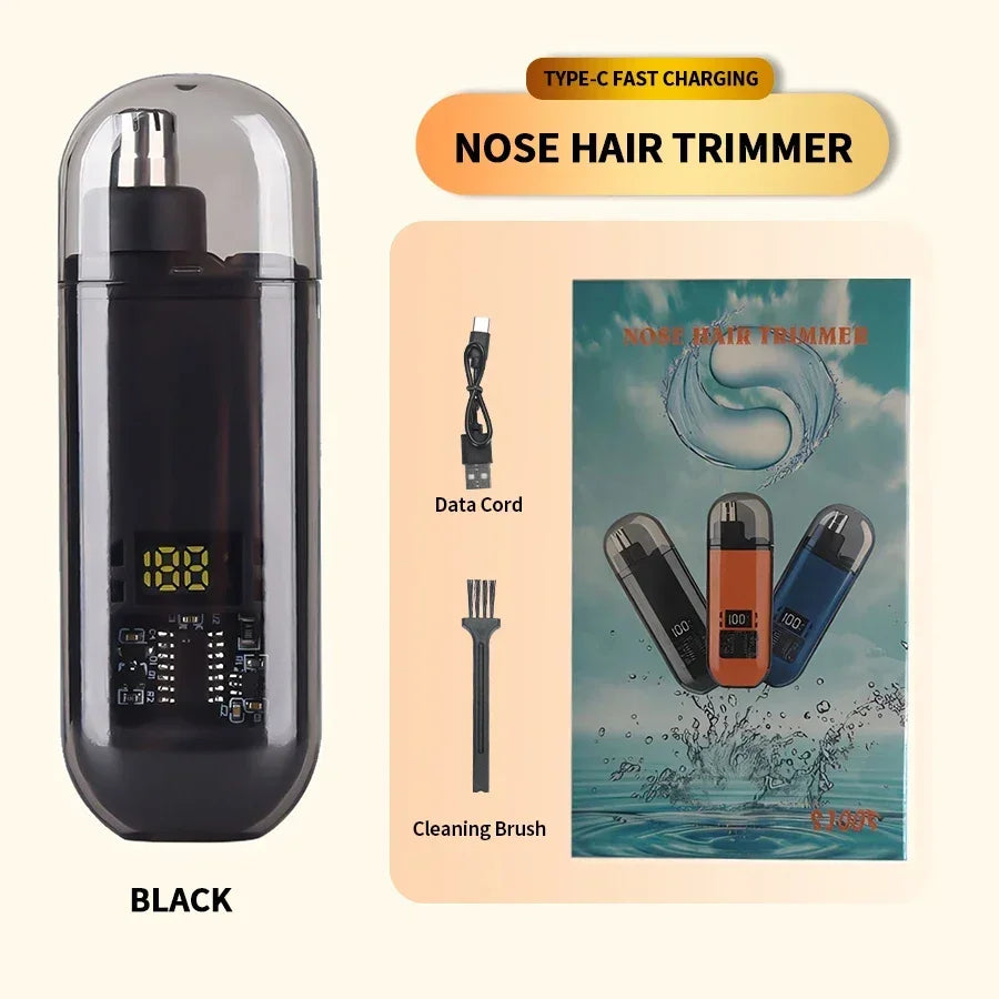 2 In 1 Electric Portable Ear And Nose Hair Eyebrow Trimmer Clipper  For Men