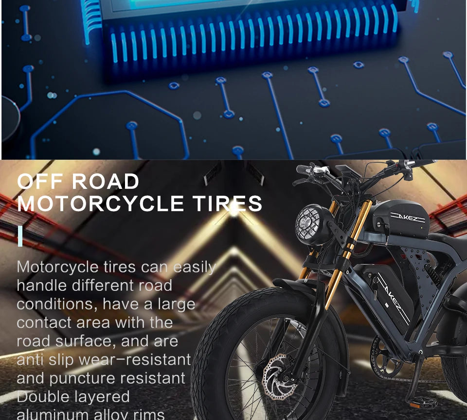 US Stock 1500w 48V Fat Tire Electric Bike Motorcycle Adults Off Road With Removable Dual Battery Mountain All-Terrain Bikes