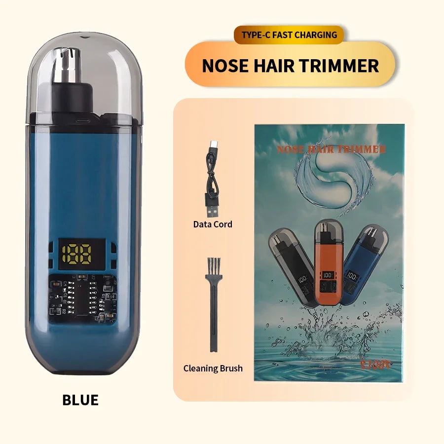 2 In 1 Electric Portable Ear And Nose Hair Eyebrow Trimmer Clipper  For Men