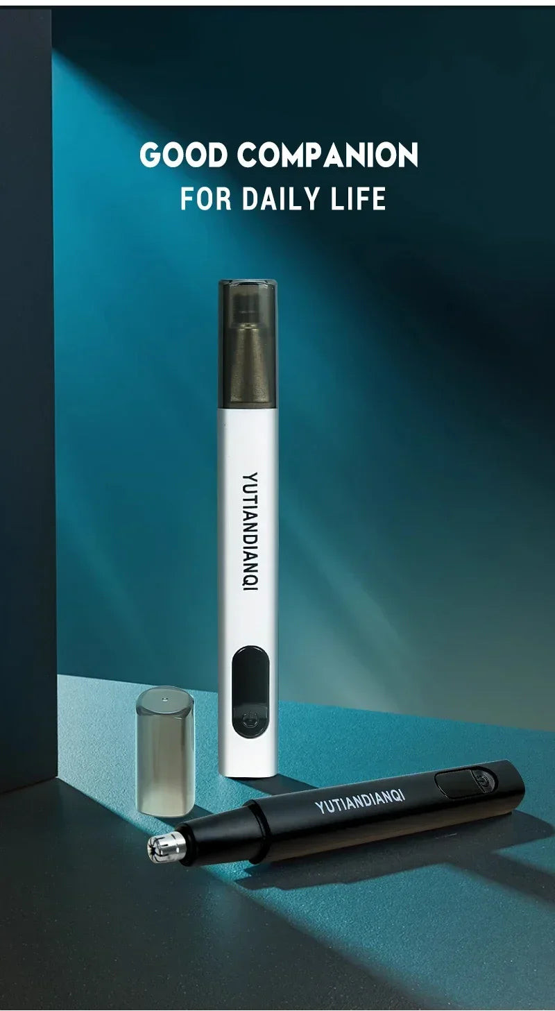 2 In 1 Electric Portable Ear And Nose Hair Eyebrow Trimmer Clipper  For Men