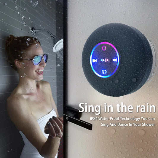 Portable Wireless Bluetooth Speaker LED IPX4 Waterproof Loudspeaker Outdoor