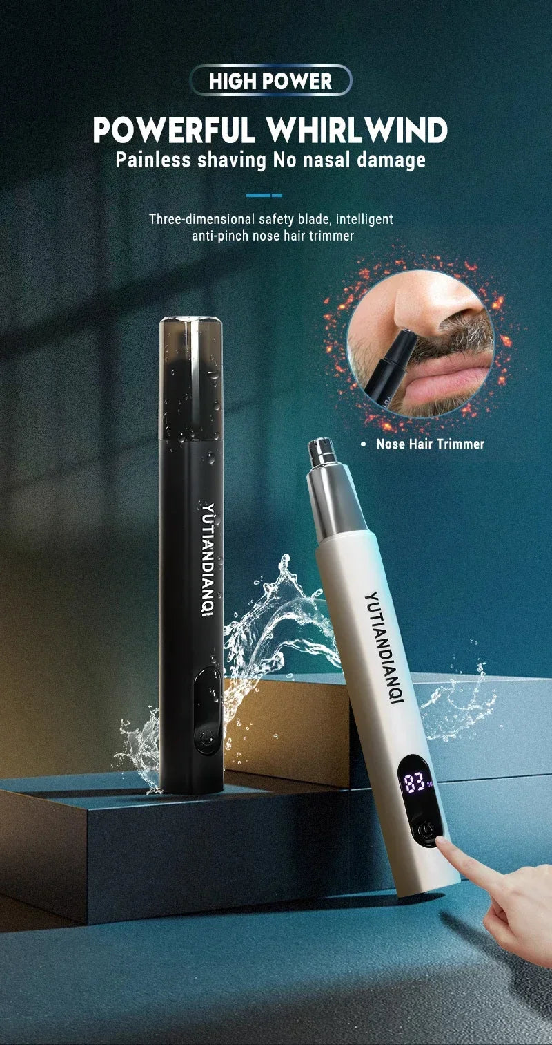2 In 1 Electric Portable Ear And Nose Hair Eyebrow Trimmer Clipper  For Men