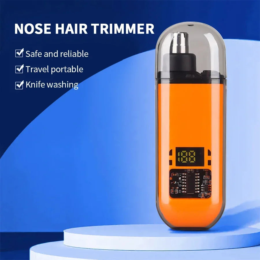 2 In 1 Electric Portable Ear And Nose Hair Eyebrow Trimmer Clipper  For Men
