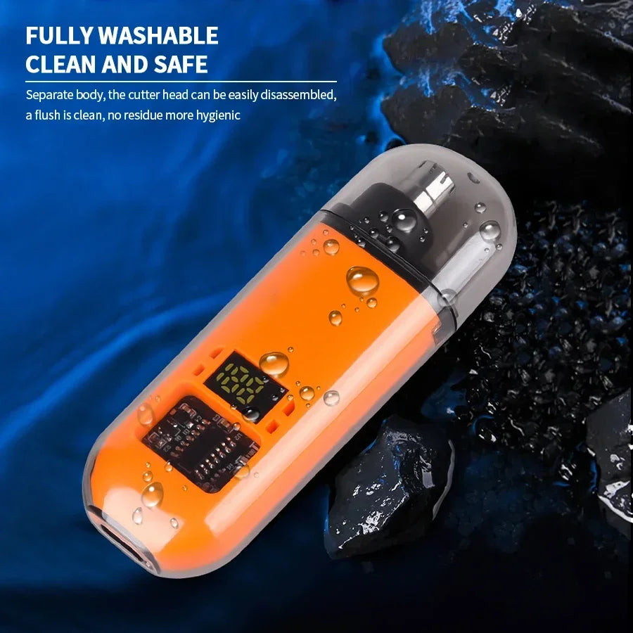 2 In 1 Electric Portable Ear And Nose Hair Eyebrow Trimmer Clipper  For Men