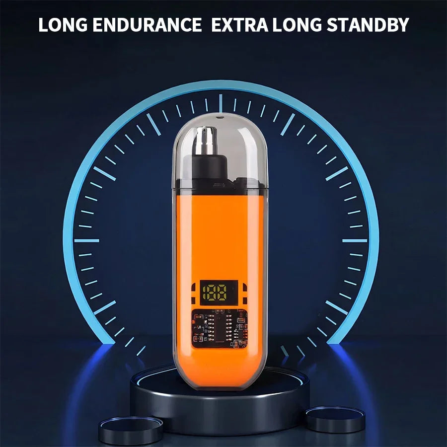 2 In 1 Electric Portable Ear And Nose Hair Eyebrow Trimmer Clipper  For Men