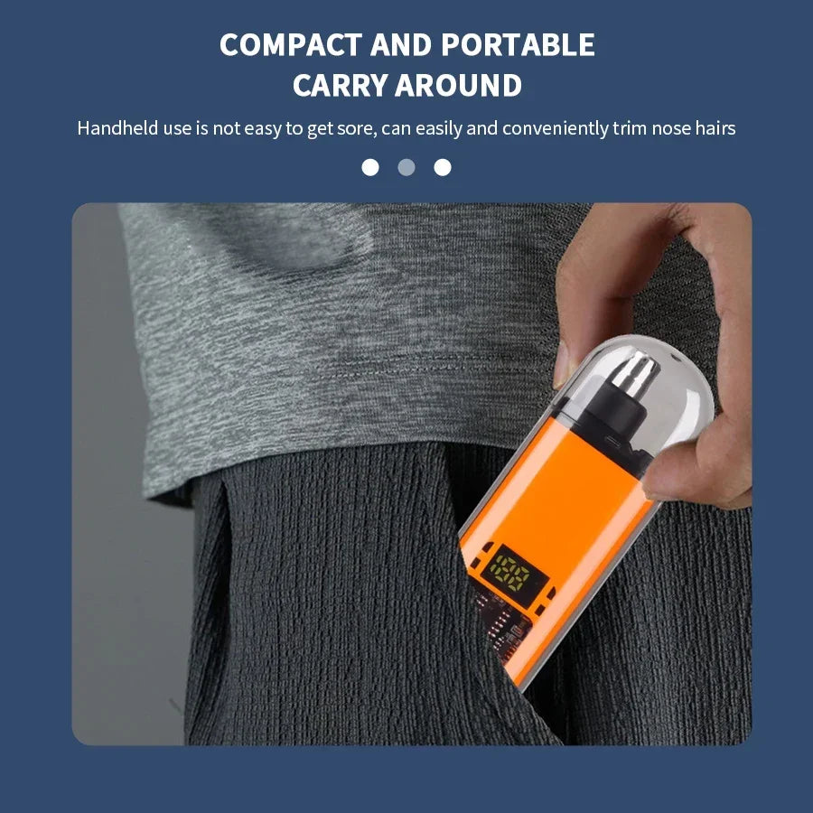 2 In 1 Electric Portable Ear And Nose Hair Eyebrow Trimmer Clipper  For Men